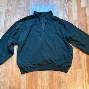 Brandy Melville/John Galt 1/4 Zip Green Sweatshirt